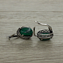 Серьги "Малахитовая нежность-3" с малахитом (имитация) Серьги "Малахитовая нежность-3" с малахитом (имитация)