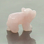 Фигурка медведь 3,5см кварц розовый