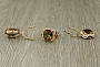 Комплект "Султан-22", султанит, покрытие под золото, размеры кольца: 17, 18, 19, 20