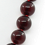 Бусы янтарь красный (имитация), круглые 12мм, короткие 55см