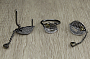 Комплект "Триса" султанит покрытие родий, размеры кольца: 17, 18, 19, 20