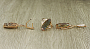Комплект "Султан-5", султанит, покрытие под золото, размеры кольца:19.