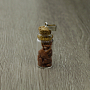 Подвеска "Камни в бутылочке", коричневый искусственный авантюрин, 2,7х1см