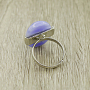Кольцо "Рина" голубой агат, размер кольца 18
