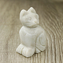 Фигурка кошка 4,8см яшма белая