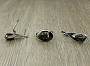 Комплект "Сэра-15", серафинит (Россия), покрытие родий, размеры кольца: 17, 18, 19, 20