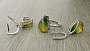 Комплект "Дженифер" фианит "турмалин" желто - зеленый, покрытие родий, размеры кольца: 17, 18, 19, 20
